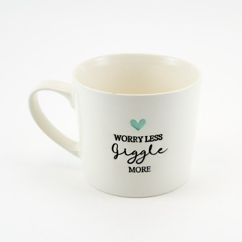 Mug C Candy Love Grey-Worry less giggle more