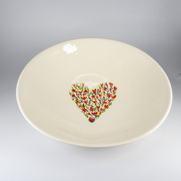 Pasta Bowl Large - Floral Heart