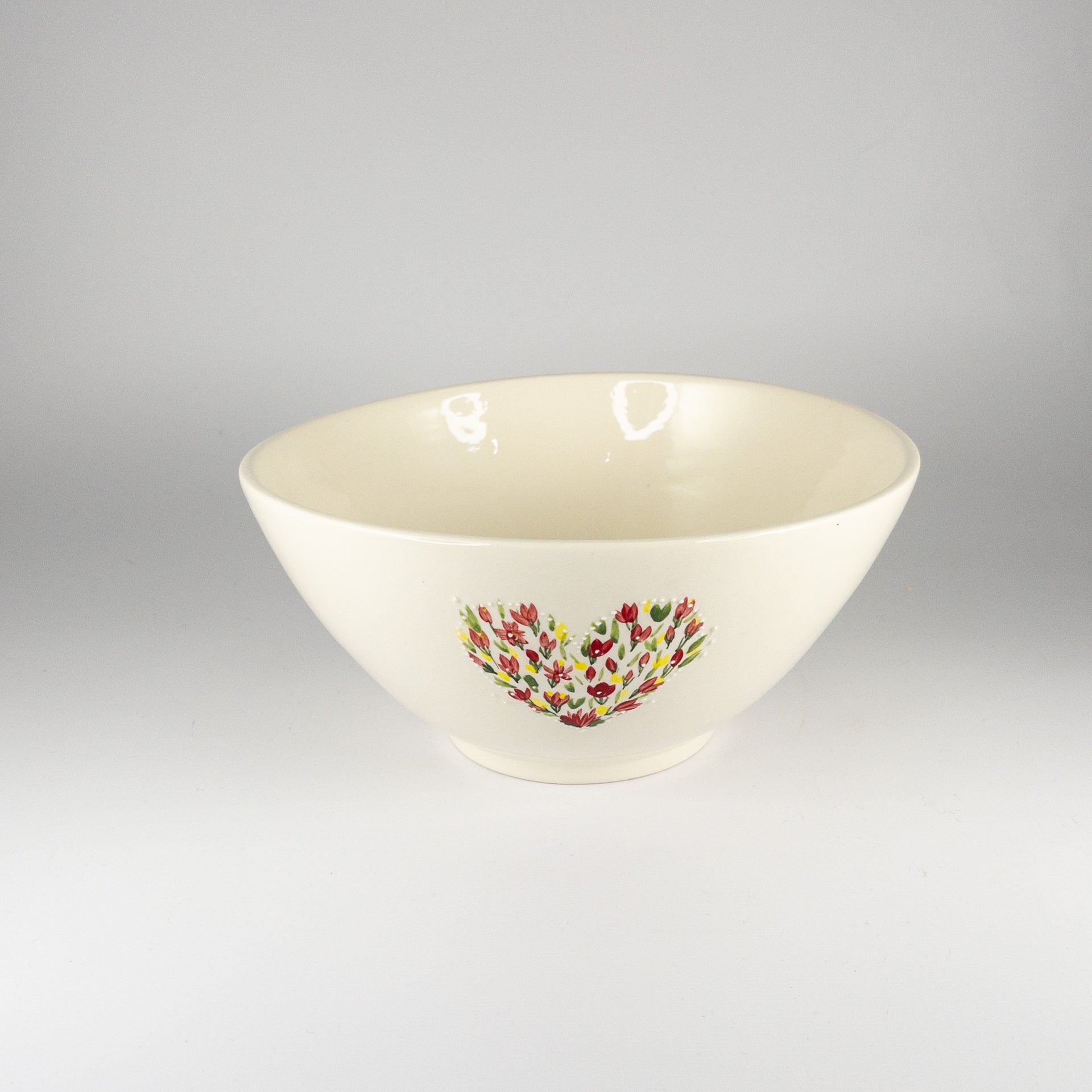 Salad Bowl Small - Floral Heart