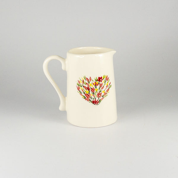 Milk Jug - Floral Heart