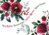 Urchin Art Xmas Roses Words Disposable Placemats s/16