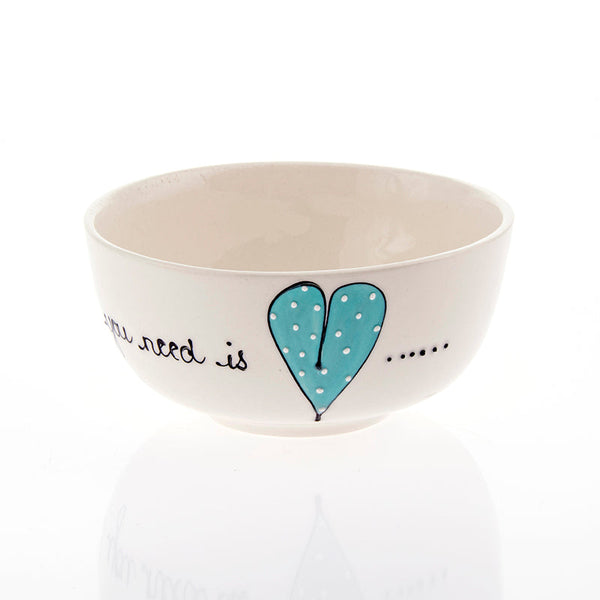 Soup Bowl Heart & Words