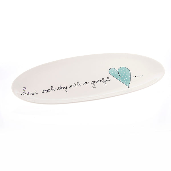 Loaf Platter Heart & Words