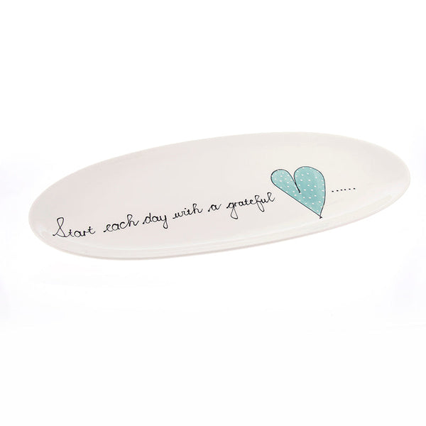 Loaf Platter Heart & Words
