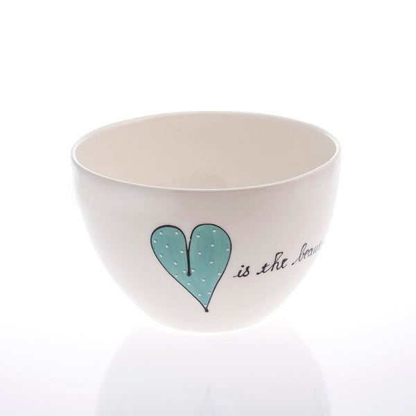 Breakfast Bowl Heart & Words