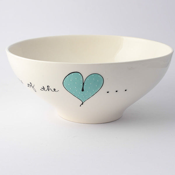 Salad Bowl Large Heart & Words