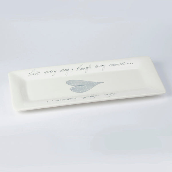 Rectangular Platter Heart & Words