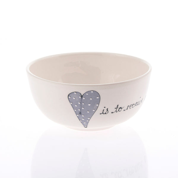 Soup Bowl Heart & Words
