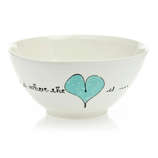 Salad Bowl Small Heart & Words