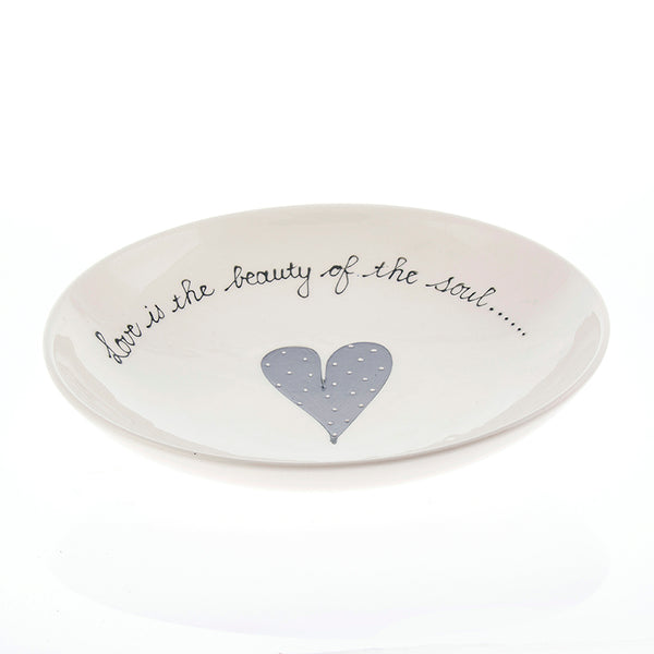 Pasta Bowl Medium Heart & Words