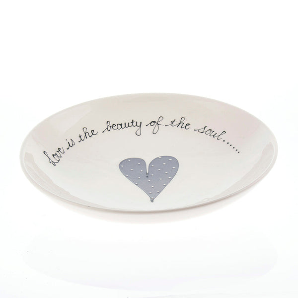 Pasta Bowl Medium Heart & Words