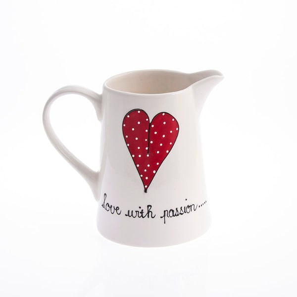 Old Farm Jug Heart & Words