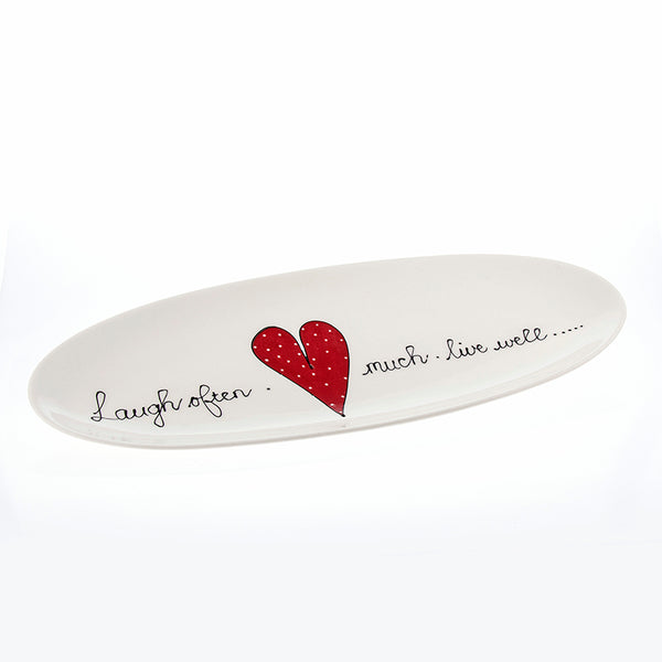 Loaf Platter Heart & Words